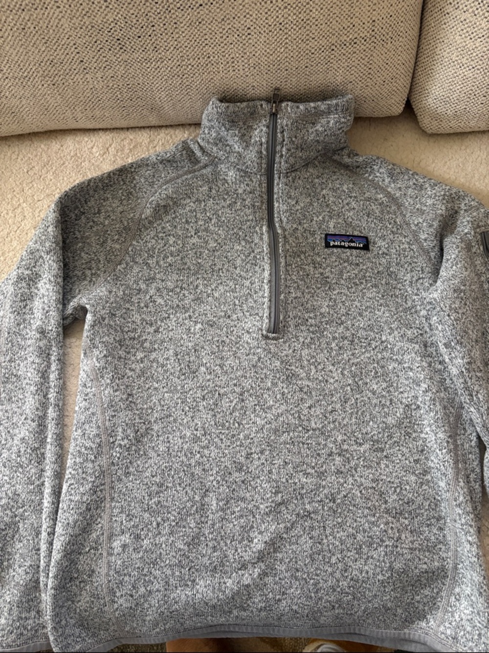 Patagonia Heather Gray Women's Zip-Up Fleece Pullover